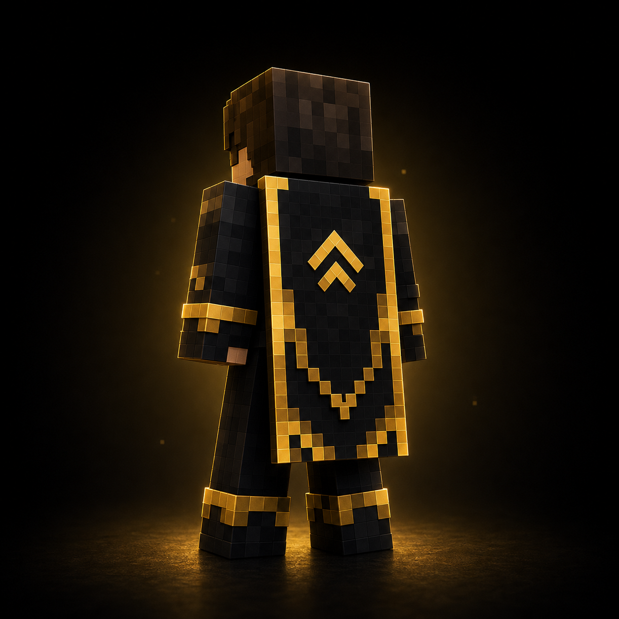 Minecraft-style character wearing the Founder Cape